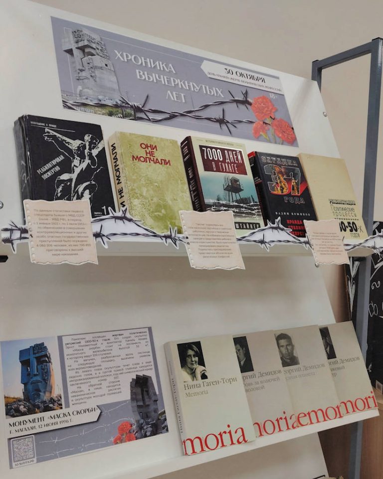 «Хроника вычеркнутых лет» — книжная выставка